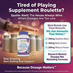 ULTALIFE Blood Pressure Supplements - Advanced Blood Pressure Supplement Complex - Hawthorn Berry, Hibiscus, Garlic, Forskolin - 14 Vitamins & Herbs, 30 Day Supply in Veggie Capsules