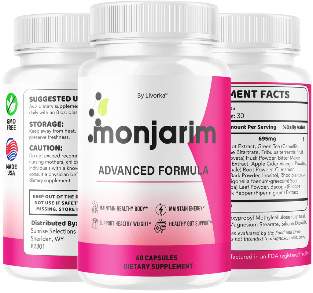 Monjarim Capsules - Official Monjarim Advanced Support Pills Premium Formula, All Natural Monjarin Supplement Vitamins for Overall Health & Wellness Reviews, 60 Capsules for 1 Month