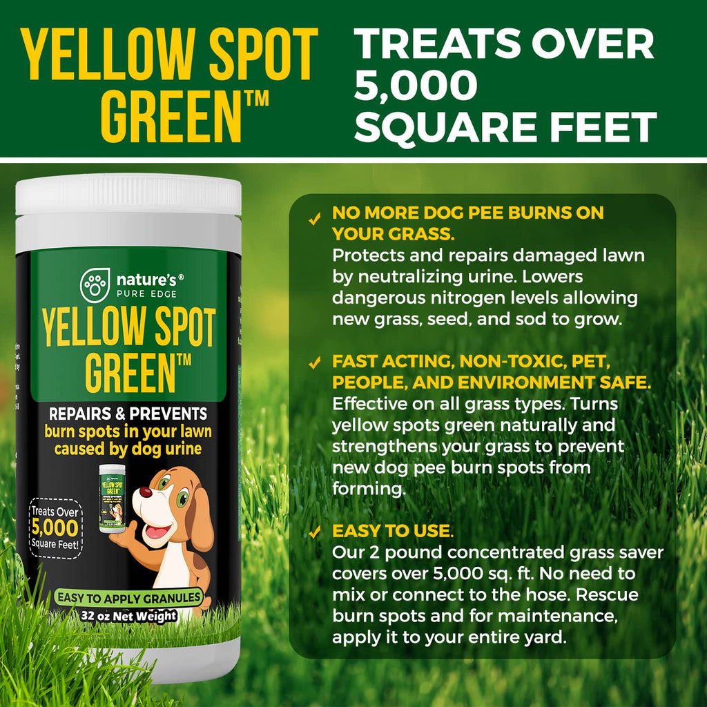 Yellow Spot Green™ Dog Urine Neutralizer for Lawns, Large 32 Ounce