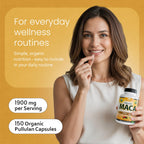 NaturaLife Labs Organic Maca Root – Black, Red & Yellow – 1900 mg per Serving – 150 Capsules – Gelatinized Peruvian Maca – Non-GMO, Gluten-Free, Vegan