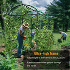 unho 87inch Garden Trellis Arch: for Climbing Plants with Net Metal