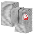 Orighty Multipurpose Wire Dishwashing Rag, 48 Pcs Upgraded Double-Layer Non-Scratch Wire Dish Cloths, Reusable Steel Scrubber Dishcloth Rags for Kitchen, Cookware, 7"x8", Grey