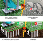 Walensee Manual Lawn Aerator Tool with 15 Iron Spikes, Garden Spike Aerator