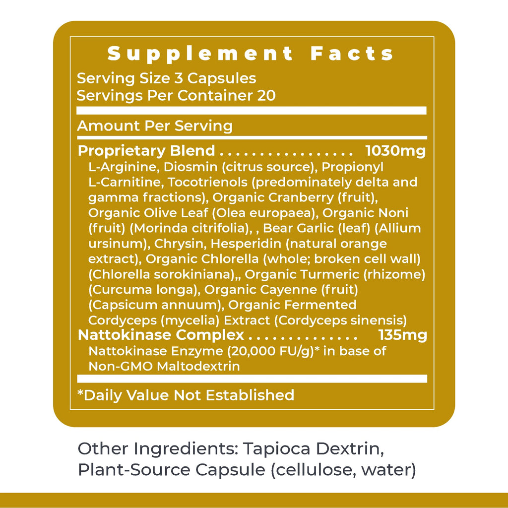 Premier Research Labs CircuZyme - Blood Circulation Supplements Supporting Blood Flow & Vascular Support Featuring Diosmin, Cayenne & Nattokinase, for Men and Women - 60 Vegetarian Capsules