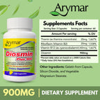 Arymar Diosmin Plus 900, Circulatory System Support (60 Capsules/Pack of 1) (120 Capsules)