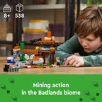 LEGO Minecraft The Badlands Mineshaft Video Game Toy, Mining Exploration Set with Minecraft Minifigures, Birthday Gift for Boys and Girls, Action Packed Minecraft Toy for Kids Ages 8 and Up, 21263