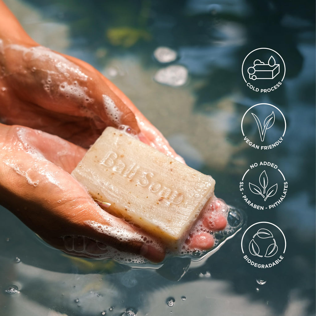 Bali Soap Premium Natural Soap Gift Set, Handmade in Bali, Plant Based Cold Process with Botanical Extracts, 6 Pack, Deeply Moisturizing, Free from Parabens Sulfates and Phthalates