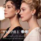 SAILIMUE 15Pairs Rhinestone Earrings For Women Dance Competition Performance Ballet Stud Earrings Stainless Steel Round Acrylic Stone Inside Rhinestone Crystal Halo Dance Competition Earrings Set15mm