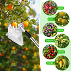 Kkluno 13.1FT Fruit Picker Pole with Basket Telescoping