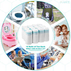 120 Disposable Commode Liners for Bedside Commode, Beside Commode Liners, Portable Potty Liners for Adults, Toilet Liners Portable Commode Bags for Commode Chair (Blue - 120 Liners)