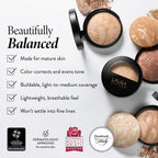 LAURA GELLER Baked Balance-n-Brighten Colour Correcting Powder Foundation (Medium) Buildable Light to Medium Coverage Baked Foundation, Demi-Matte Finish