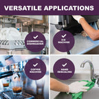 Active Element Universal Descaler - 1 Gallon - Commercial Grade Delimer for Dishwasher - Ice Machine Cleaner and Coffee Pot Descaler - Steam Tables - Hand Descaling