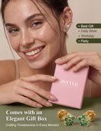 Jstyle Hypoallergenic Flat Back Earrings for Women Gold Earring Stacks 4