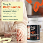 Feelaliv Nicotinamide Riboside (NR) Supplement 1000mg Per Serving | NAD+ Precursor | Cellular Energy & Cognitive Support | Single Ingredient | Clean Label | Vegan | 60 Capsules