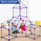V-Opitos 180 Pack Fort Building Kits for Kids Age 4, 5, 6, 7, 8+ Years Old, Creative STEM Building Toys for DIY Castles, Tunnels, Play Tent, Ideal Christmas, Birthday Gifts for Boys & Girls