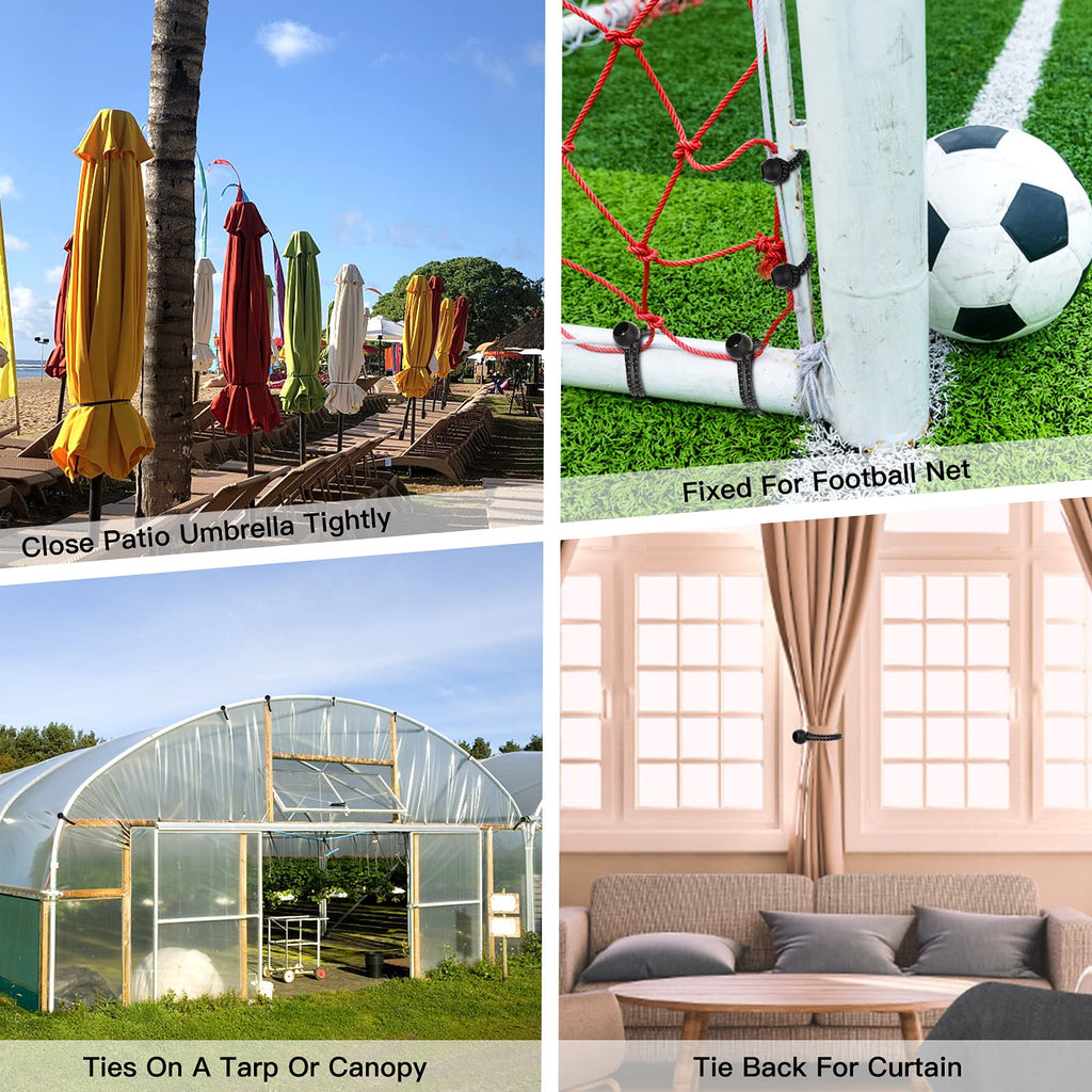 Bungee Balls 12 inch,50 pcs Tarp Bungee with Balls for Canopy, Camping Tarp, Shelter,Cargo,Tent Poles UV Resistant