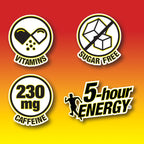 5-Hour Energy Gamer Shots Variety Pack, 30 Count (1.93 fl oz) - Extra Strength Apple Bash, Rocket Raspberry, Pineapple Charge Flavors