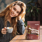 WepBio Mushroom Coffee Original Black 11 in 1 Adaptogenic Mushrooms Blend with Ashwagandha KSM-66,Lions Mane,Reishi,Turkey Tail Instant Mushroom Coffee for Boost Energy, Focus 30 Servings