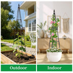 FOLLOOK Cucumber Trellis for Climbing Plants Outdoor, 67", Black, 1 Pack