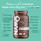 OWYN Only What You Need Chocolate Flavored Protein Powder, 20g Protein, 4g Sugar, 3g Fiber, Dairy Free, Plant Based Protein Powder, 2LB