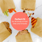 Fit Meal Prep 1000 Pack Paper Sandwich Bags 7 x 6”, Greaseproof Snack Bags, Unbleached Pastry Bag, Recyclable Small Brown Paper Bags, Cookie Sleeves, Food Packing for Bakery, Donuts