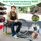 LOENIY 10.8” Wide Garden Kneeler and Seat, Heavy Duty Foldable Garden Stool