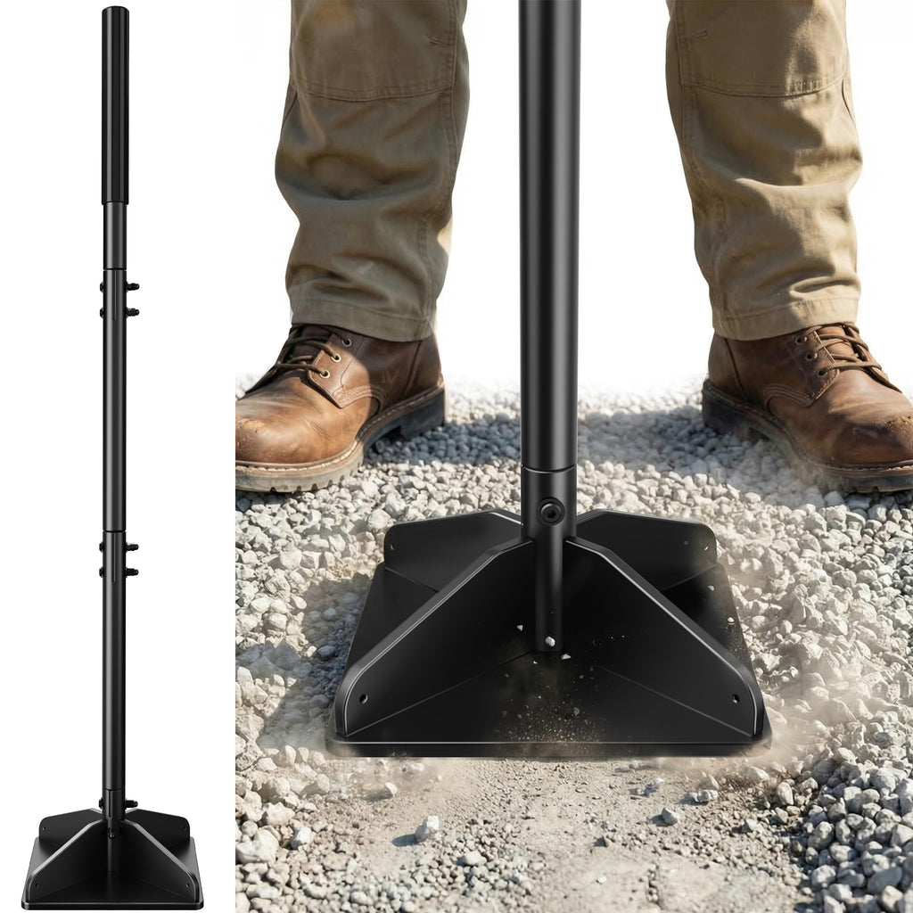 48" Handle Steel Tamper,8×8" Tamper Tool Landscaping
