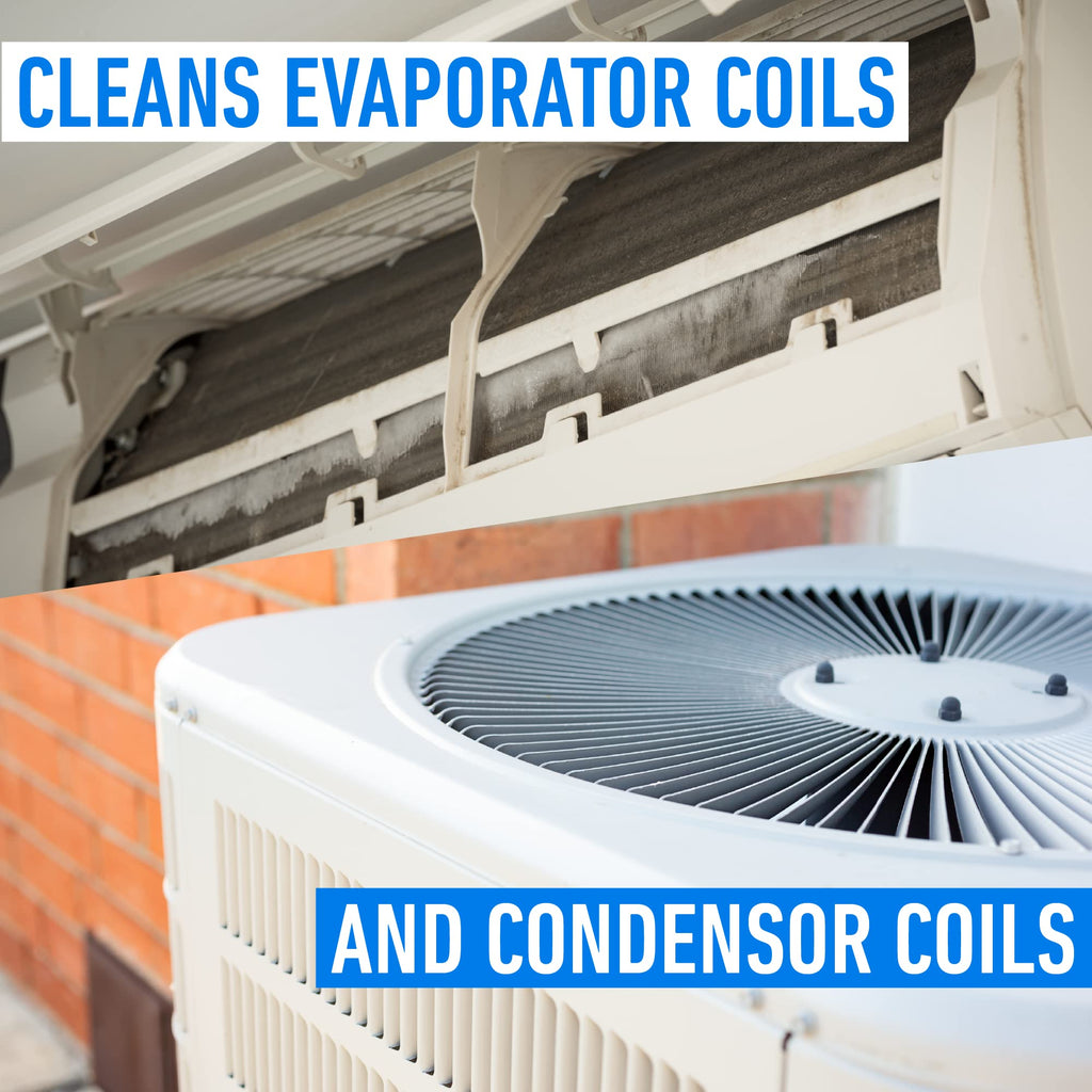 Essential Values Coil Cleaner for AC Unit (Gallon) | AC Coil Cleaner That is Non Foam Formula for Condenser Coils - Heavy Duty Professional Grade & For Commercial & Residential Air Conditioner