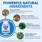 Arazo Nutrition Blood Sugar 365 Supplement – Supports Healthy Energy Levels - 120 Herbal Pills - 60 Day Supply