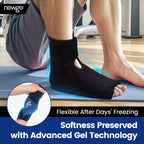 NEWGO Foot Ice Pack Wrap for Plantar Fasciitis, 45-Minute Long Lasting Heel Ice Pack with Ice Grids Design for Foot Surgery, Sprained Ankle, Heel Pain, Swelling