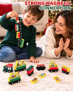 Toddler Advent Calendar 2026, 24pcs Magnetic Wooden Animal Train Set Christmas Advent Calendar 2026 for Kids, Countdown Calendar Gifts Montessori Train Stocking Stuffer for Toddlers, Boys and Girls