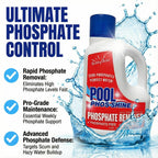 Phosphate Remover Pool Treatment – 3 L (101.5 fl oz) – Liquid Pool Chemicals, Skimmer-Pour Application, Easy Cap Measure, ppb Dosing Guide, Filter-Friendly Clarity Support – BubbyShine