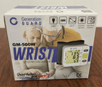 Generation Guard Electronic Wrist BP Monitor - Blood Pressure Wrist Cuff for Home Use - with Carrying Case - GM-500W