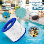 SXEIAV Hot Tub Replacement Threaded Filter Cartridges,Screw-in Hot Tub spa Filters for All Relxtime, Aleko, Wejoy,Aquaspa Hot Tubs & Other Spas(12 Pack)