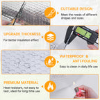 Reflective Foil Insulation, Double Reflective Bubble Insulation Sheet, Aluminum Foil Bubble Shield, Radiant Barrier Roll for RV Windows Weatherproofing (47''x 10Ft)