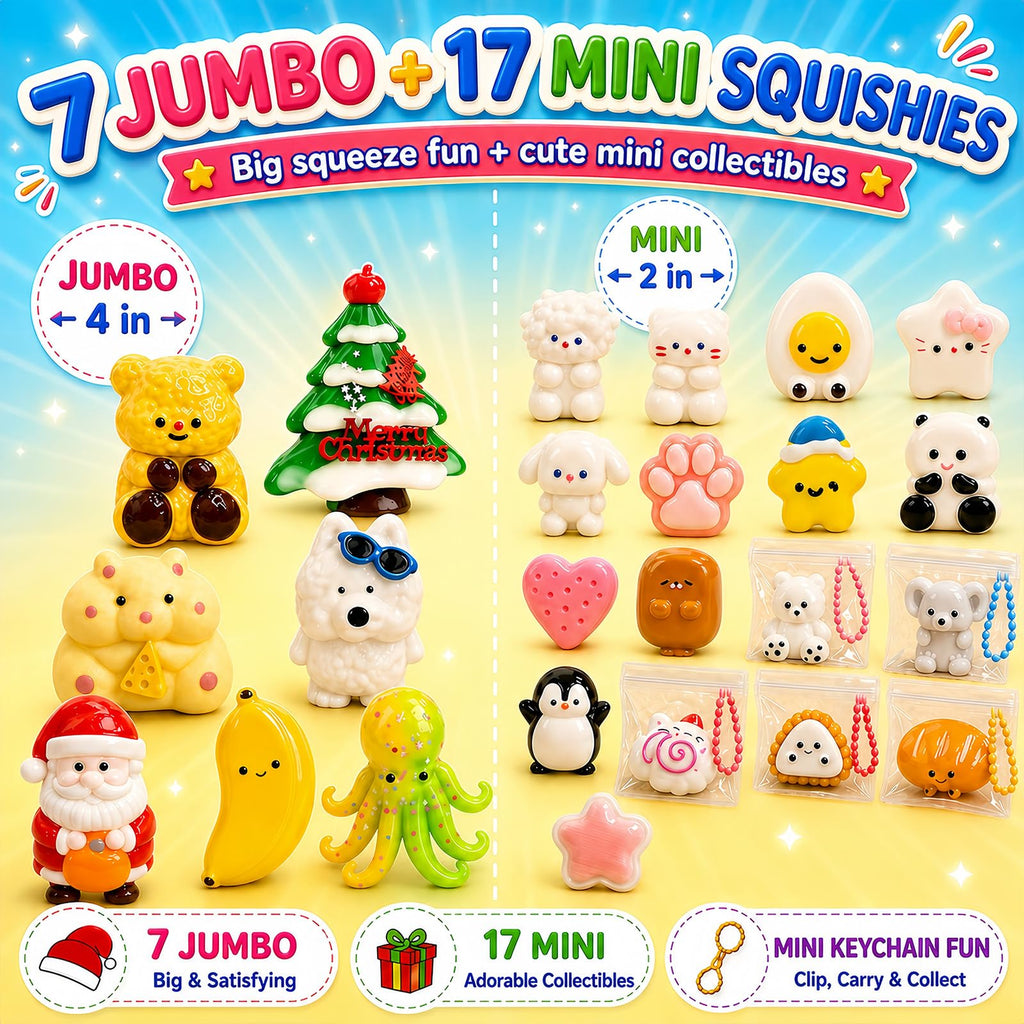 2026 Christmas Kawaii Squishy Advent Calendar for Kids