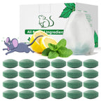 Pest Rodent Repellent, 24 Pack Peppermint Oil Repellent for Mouse Rats Spider Roach Ant Squirrel Pest Control Indoor & Outdoor, Natural Mice Deterrent Replace Trap Poisoning Family & Pet Safe Green