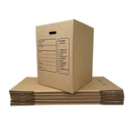 Uboxes Moving Boxes with Handles, 10 Premium Large, 18 x 18 x 24, Brown, BOXINDSLAR10