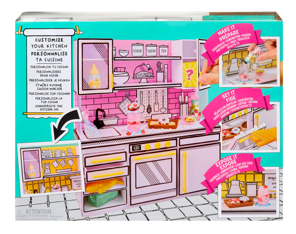 MGA's Miniverse Make It Mini Kitchen, Kitchen Playset, w/UV Light, Collectibles, DIY, Resin Play, Exclusive, Mystery Recipe, Mini Oven Mitts, NOT Edible, 8+