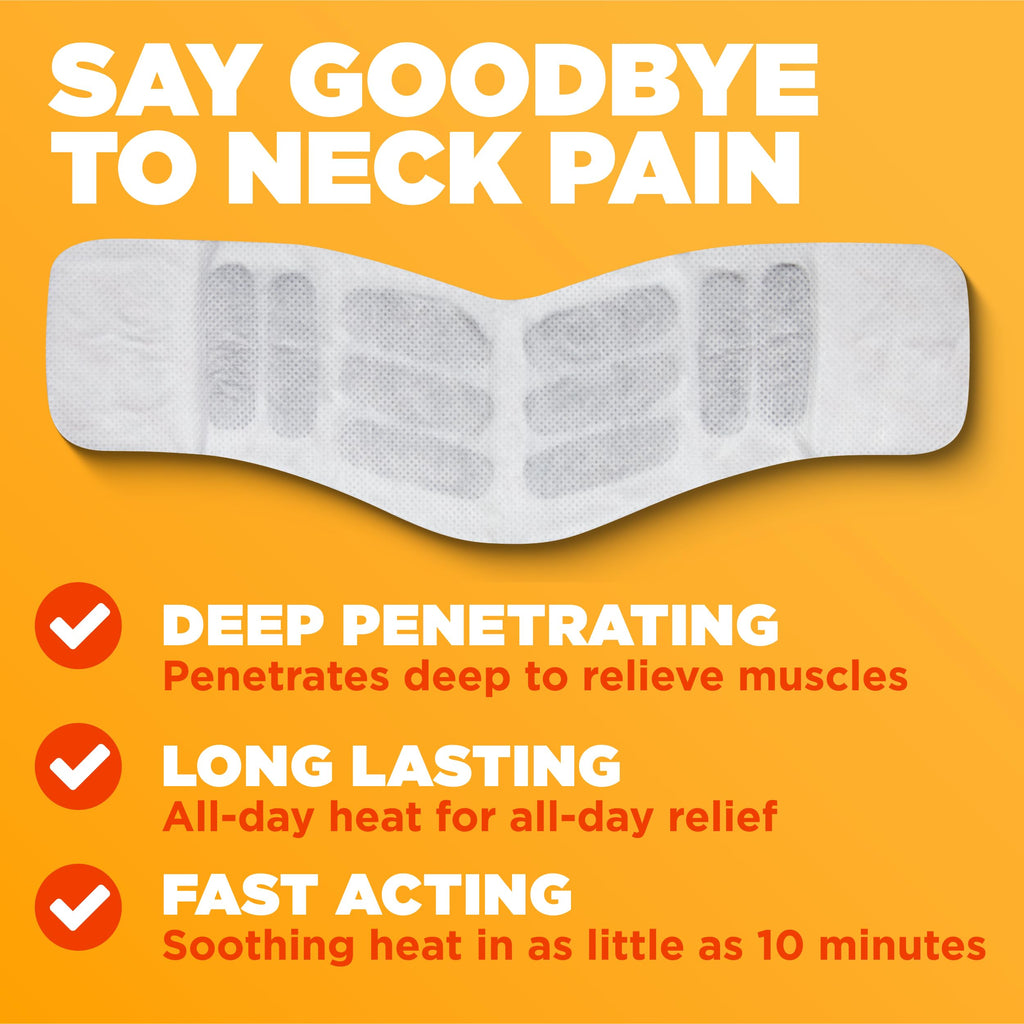 ThermaCare Neck & Shoulder Heat Wraps – Pain Relief Heating Pads for Stiff Muscles & Aches – 16-Hour Drug-Free Therapy – HSA/FSA Eligible – Portable & Discreet, (5 Count)