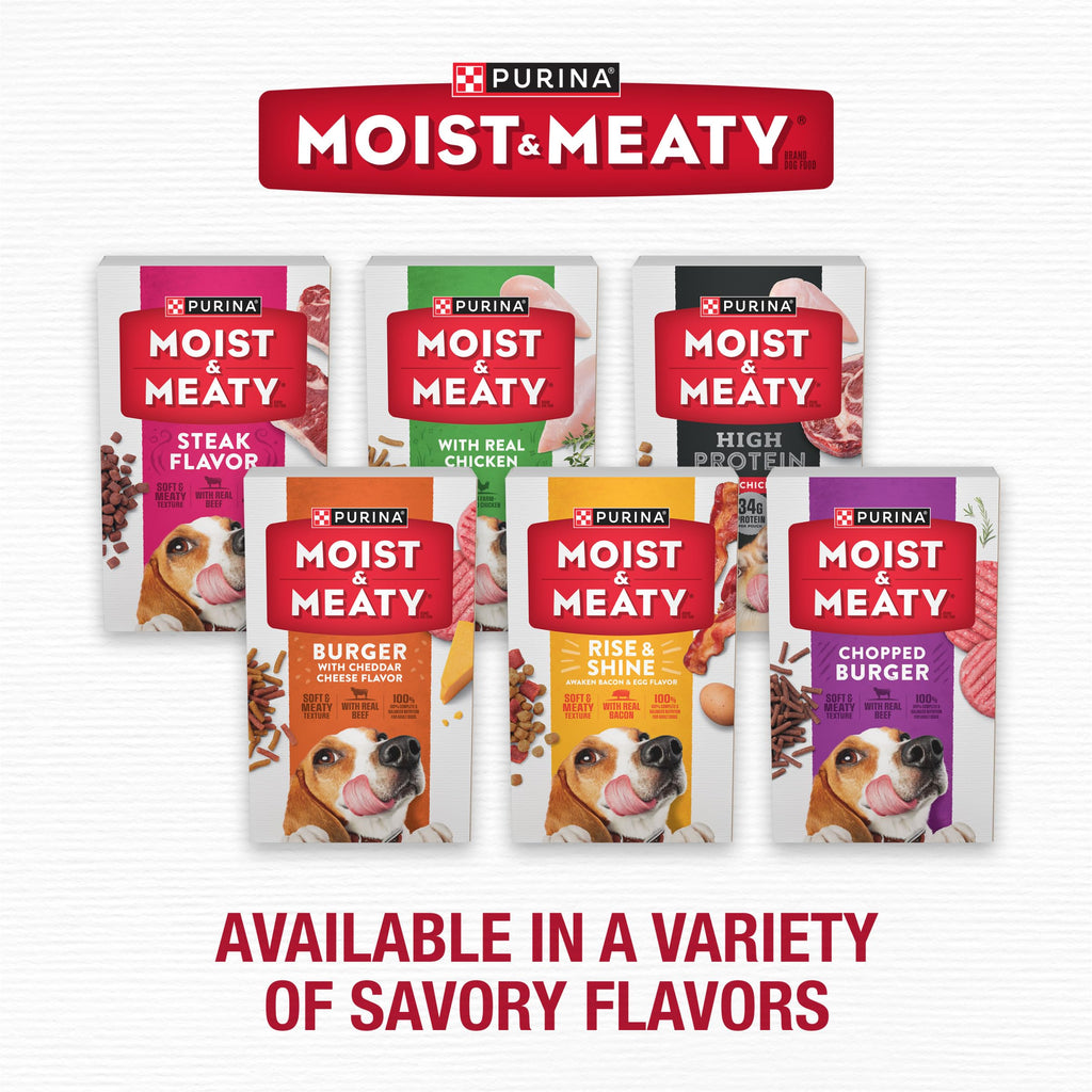 Purina Moist & Meaty Soft Dog Food Pouches, 36 ct