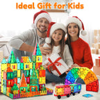 Landtaix 100pcs Magnetic Tiles for Kid Age 3+ Magnetic Blocks Toddlers Toys