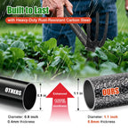Garden Hoe with 3-Tine Cultivator Rake, 2-In-1 Carbon Steel Sharp Weeding Tool with 60 " Long Handle For Weed Removal, Soil Loosening, Planting,Cultivating In Raised Flower Beds,Vegetable Gardens