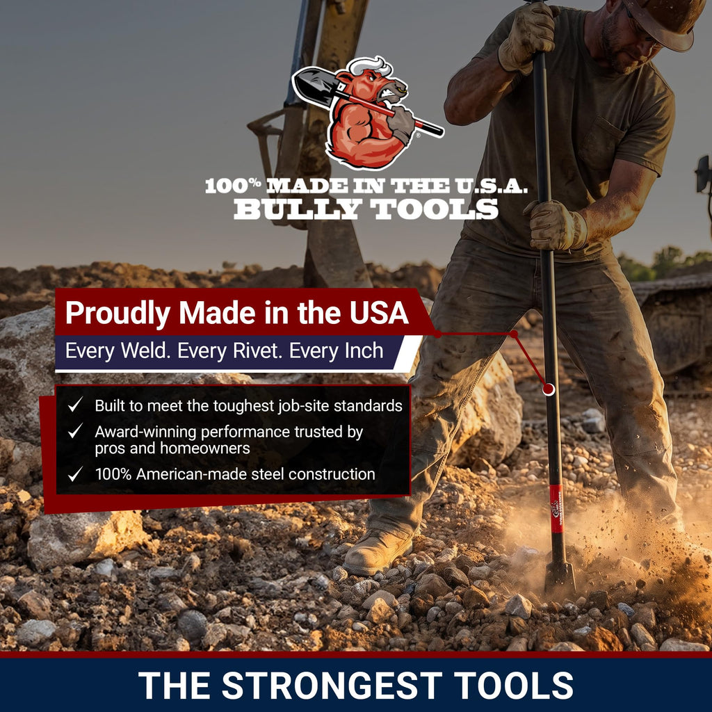 Bully Tools Steel Tamping and Digging Bar, 3/8 in Thick Blade
