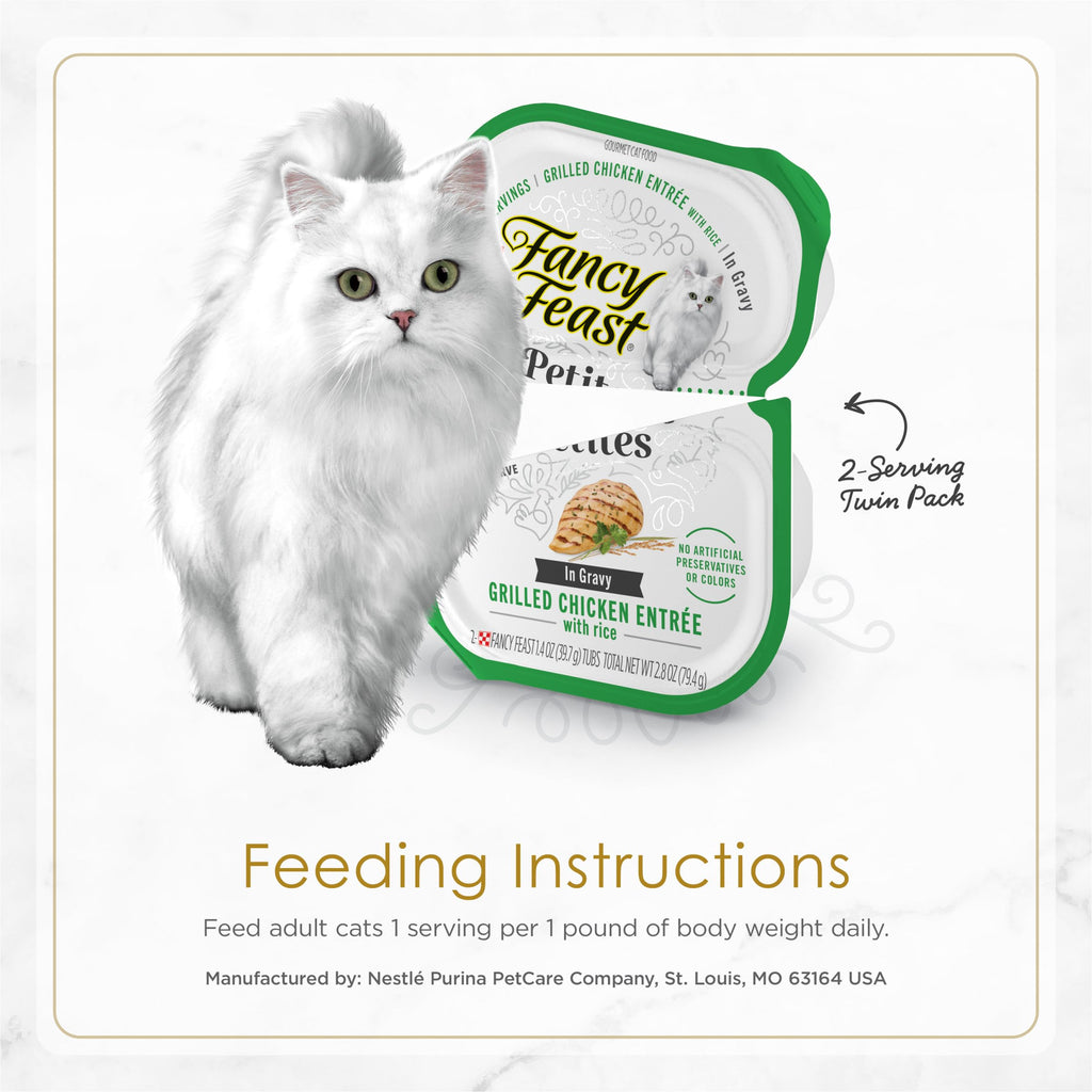 Purina Fancy Feast Petites Gravy Wet Cat Food Variety Pack, 2.8 oz, 24-Pack