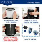 90304 Replacement Filter, 90107 dry filter, 90585 Foam Sleeve Compatible with shopvac filter 90304 90350 90333 90585, Fits Most 5 Gallon and Above Wet Dry Vacuum Cleaner (2+2+4+2+2+1)