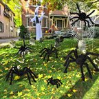 Boogem Halloween Spider Decorations 6 Pack: Giant Spider Outdoor Decoration