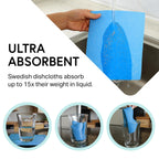 Swedish Wholesale Dishcloths Reusable 8" x 7" Sponge Cloths, Bulk 10 Pack of High Absorbent Cellulose Dish & Kitchen Cleaning Hand Towels, Wring to Dry & Machine Wash, Odor Resistant, Purple