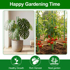 WAENLIR Garden Stakes16 Inch 48 Pack, Tomato cage DIY 4ft 5ft 6ft 7ft 8ft Plant Support Stakes with Connectors and Clips, Plastic Coated Metal Sticks for Tomato Indoor Outdoor