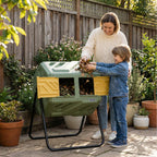 Werph 43 Gal Outdoor Compost Bin for Garden & Kitchen Waste, Grass Green